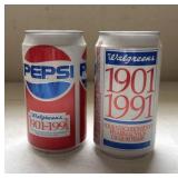 (2) Commerative Full Pepsi Cans