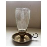 Vintage Brass Finger Loop Candle Holder with a