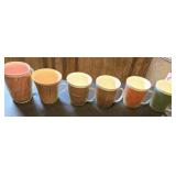 1960s Raffiaware Thermal Plastic Coffee Mugs,