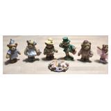 (6) Avon Cherished Teddies & (2) Magnets