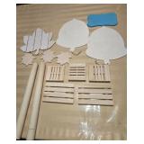 Unfinished Wooden Pieces, likely part of a