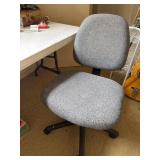 35" Armless Grey Office Chair