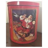 11.5" Christmas Coca-Cola Tin Canister