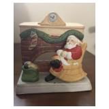 PartyLite Santa with Fireplace Ceramic Tealight