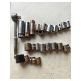 Asst. 3/8" Drive SAE Sockets & Ratchet