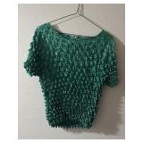 90s Vintage Popcorn Crinkle Top