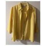Sz: S, Joanna, Yellow Button Down Shirt