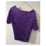 90s Purple Popcorn Stretchy Shirt