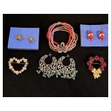 (3) Prs Avon Earrings, (2) Brooches & (1) Bracelet