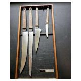 Vintage Ekco Flint Classic Kitchen Knife Set in a