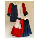 2 Piece Texas Flag Themed Square Dancing Set.