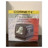 Cornet Portable 5.5ï¿½ Black & White TV w/ Am/Fm