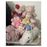 A Collection of Stuffed Little Pigs