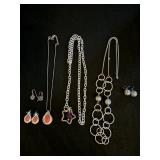 (3) Necklaces, (2) Pr Matching Earrings & (1) Pr
