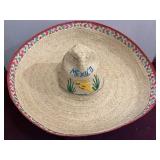 Embroidered Straw Sombrero