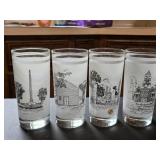 (4) Glasses Commerating Texas 150th Birthday