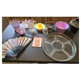 Tulip Candle Holders, Divided Condiment Tray,