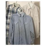 (3) Sz XL/17 Pearl Snap Button Up Shirts