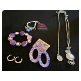 (1) Necklace, (2) Bracelets & (2) Prs Earrings