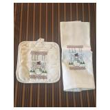 "Let It Snow" Kitchen Towel & Pot Holder