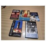 (2) Moon Books by Astronauts, Star Trek, &