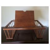 Vintage Wood Bed Tray Lap Desk w/Side