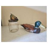 10" Wooden Hand Painted Mallard Folk Art Decoy