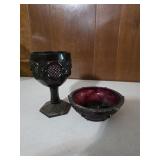 Vintage Avon 1876 Cape Cod Ruby Red Glass water