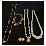 (3) Necklaces, (1) Pr Earrings & (1) Bracelet