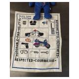 Police Officer Teddy Bears & Cross Stitch Piece