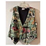 Sz: L, Vintage Farmhouse Cow Printed Vest
