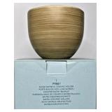 PartyLite Raker Bamboo Ceramic Holder Retired NIB