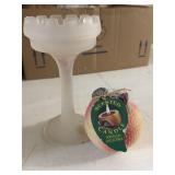 Partylite Frosted Glass Candle Holder w/ Scented