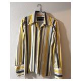 Sz:S, Collegian, Vintage Yellow Striped Shirt