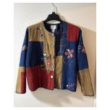 Sz: M, Vintage Embroidered Patch Work Jacket