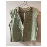 Sz: S,  2 Sided Floral Quilted Vest