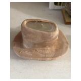 Texas Comanche Pottery Cowboy Hat Candle