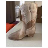 Texas Comanche Pottery Cowboy Boot Candle