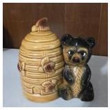 Armbee Ceramic Honey Pot and Figurine Set