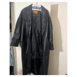 Sz M Outbrook Leather Trench Coat