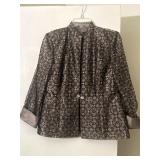 2 Pc Sz 10 Dress Barn Bronze/Black Blazer w/Cami