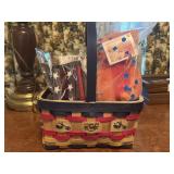 VTG Longaberger Americana Woven Basket w/ Teddy