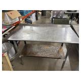 47'x24ï¿½x35ï¿½ Stainless Steel Prep Double Table