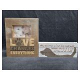 NEW Wooden Dog Frame & Decorative Sign