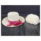 Mr.John Straw Sun Hat & Floral Headpiece