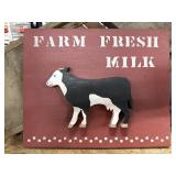 Farm Fresh Milk Wall Decor