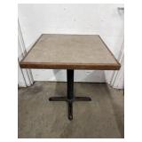 25'x25'x29.5' Wooden Table W/Metal Leg