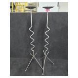 (2) 28.5' Mid-Century Modern Sculptural