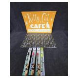 Cat & Dog Food Mats & (4) Small Collars