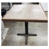 25'x25'x29.5' Wooden Table W/Metal Leg